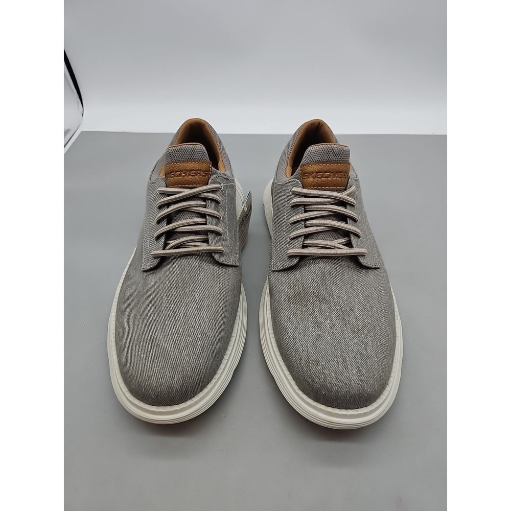 Skechers Usa Mens Mens Garza-romano Boat Shoe Taupe Size 10.5 Memory Foam New